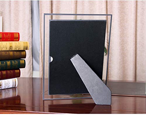 Cq acrylic 5x7 Glass Picture Frame Silver Mirrored for Photo Display Stand on Tabletop Pack of 2 - Image 4